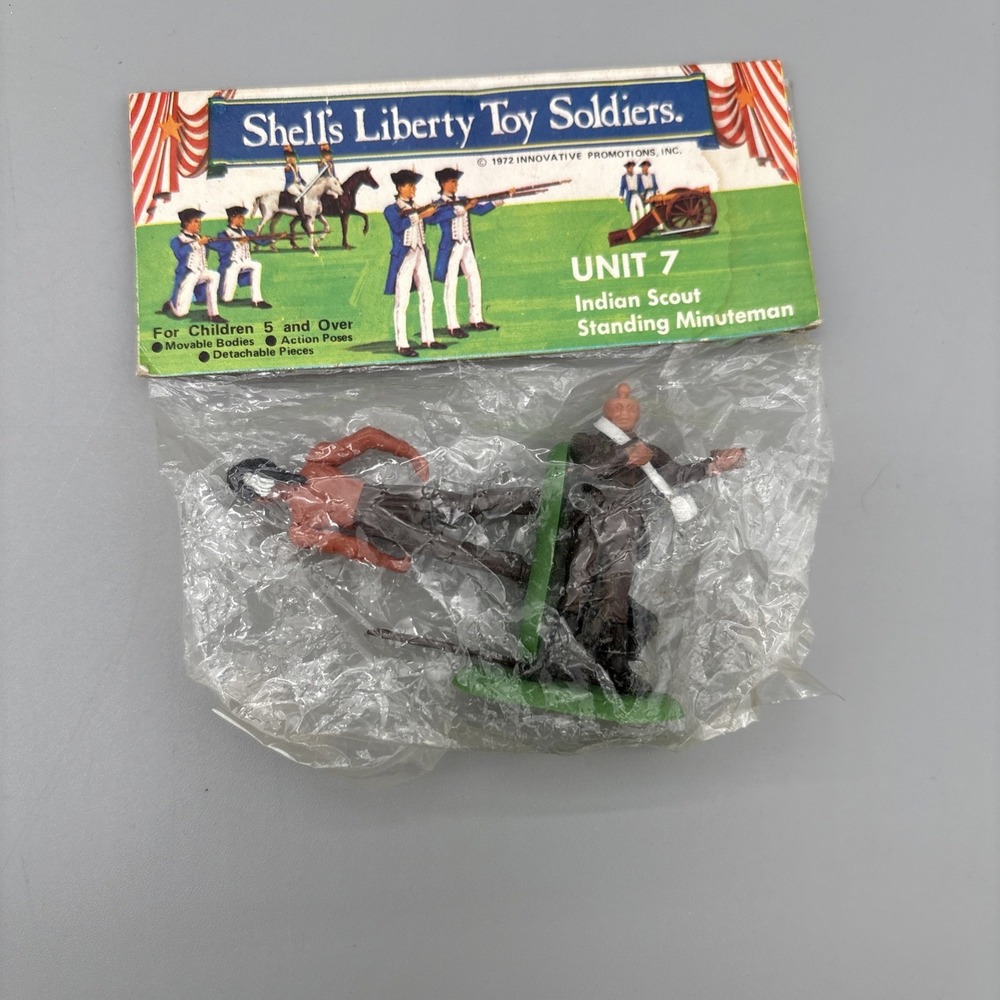 Unit 7 Shell's Liberty Toy Soldiers 1972 NEW Indian Scout Standing Minuteman